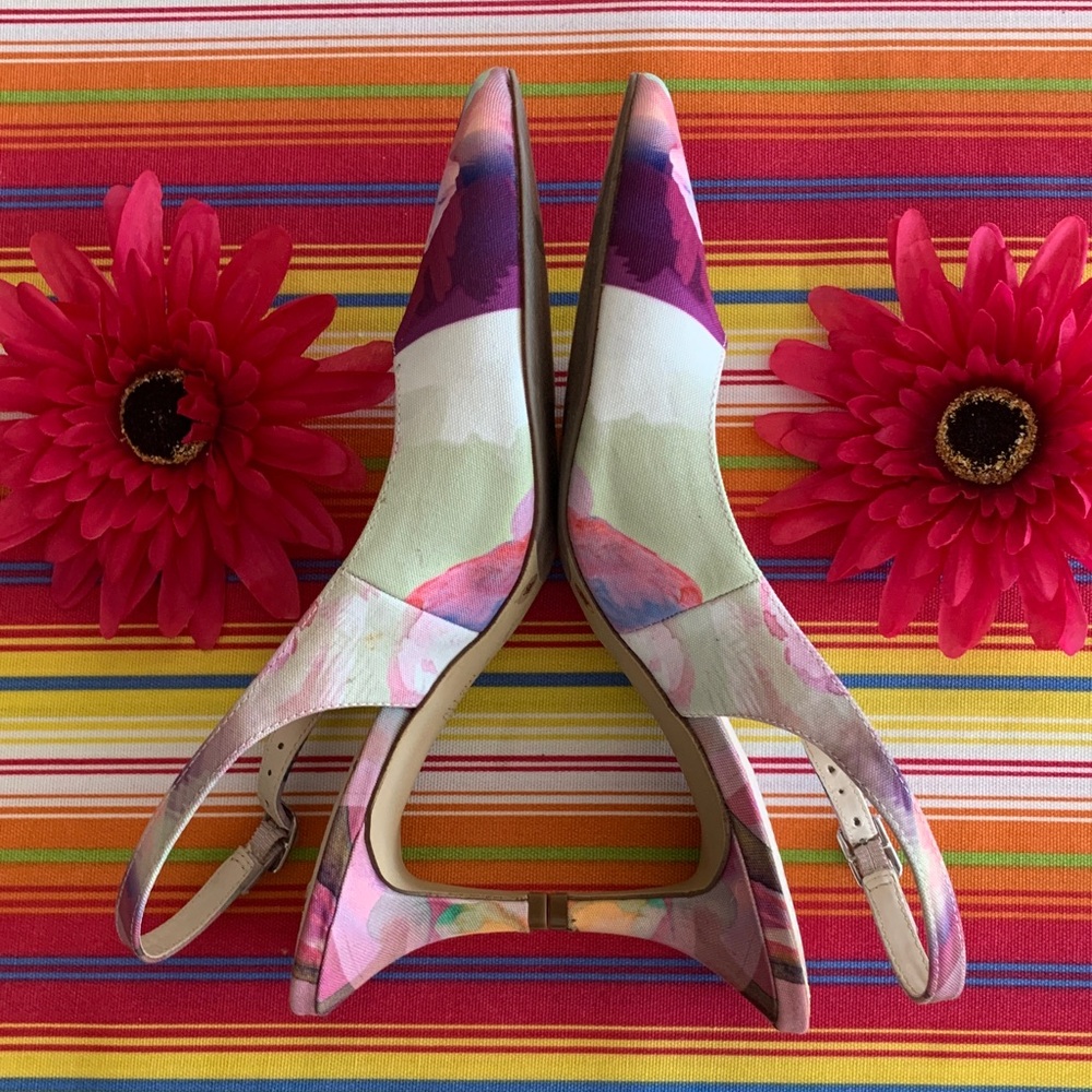 Alfani Floral Slingbacks Size 8 - Picture 3 of 8